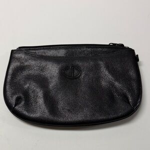 Vintage Christian Dior Black Leather Pouch